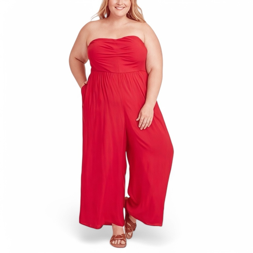 Knox Rose Sleeveless Jumpsuit Romper 1X